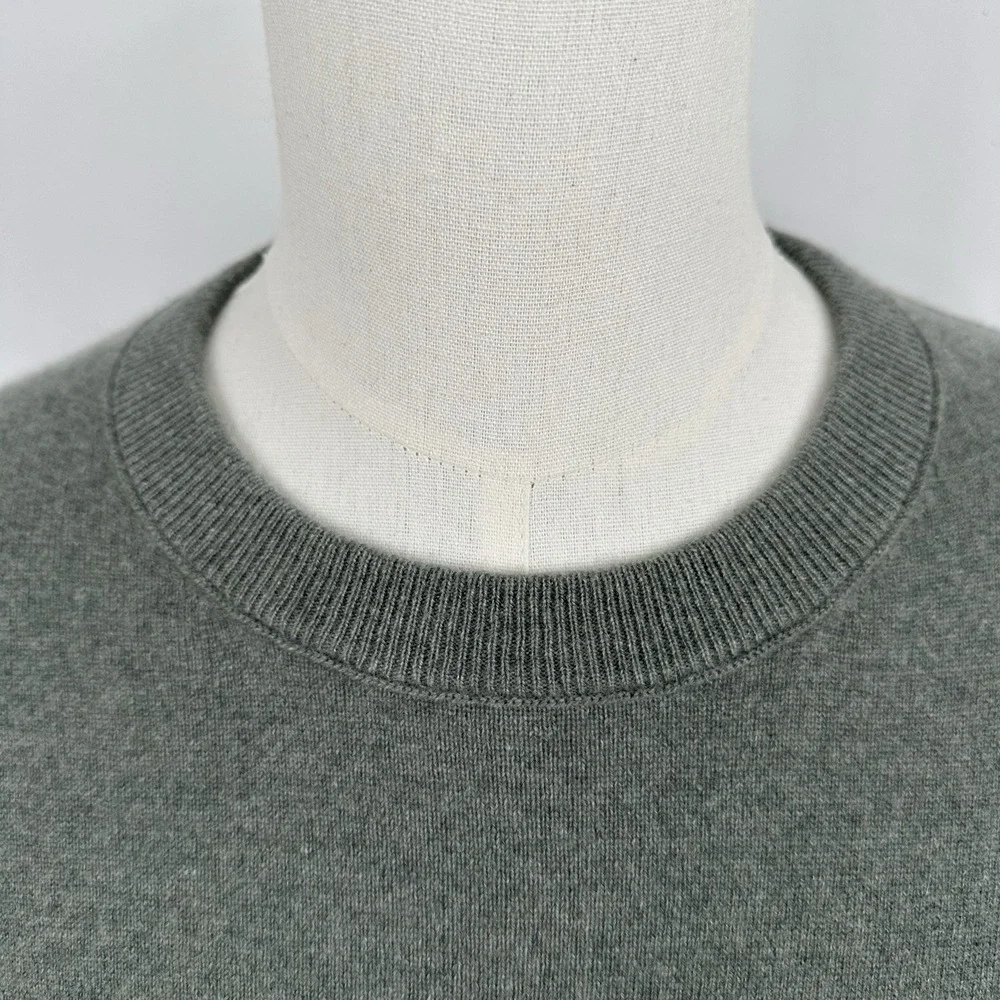 NWT Banana Republic Men's Cashmere Crew Neck Sweater XXL Heather Grey Green